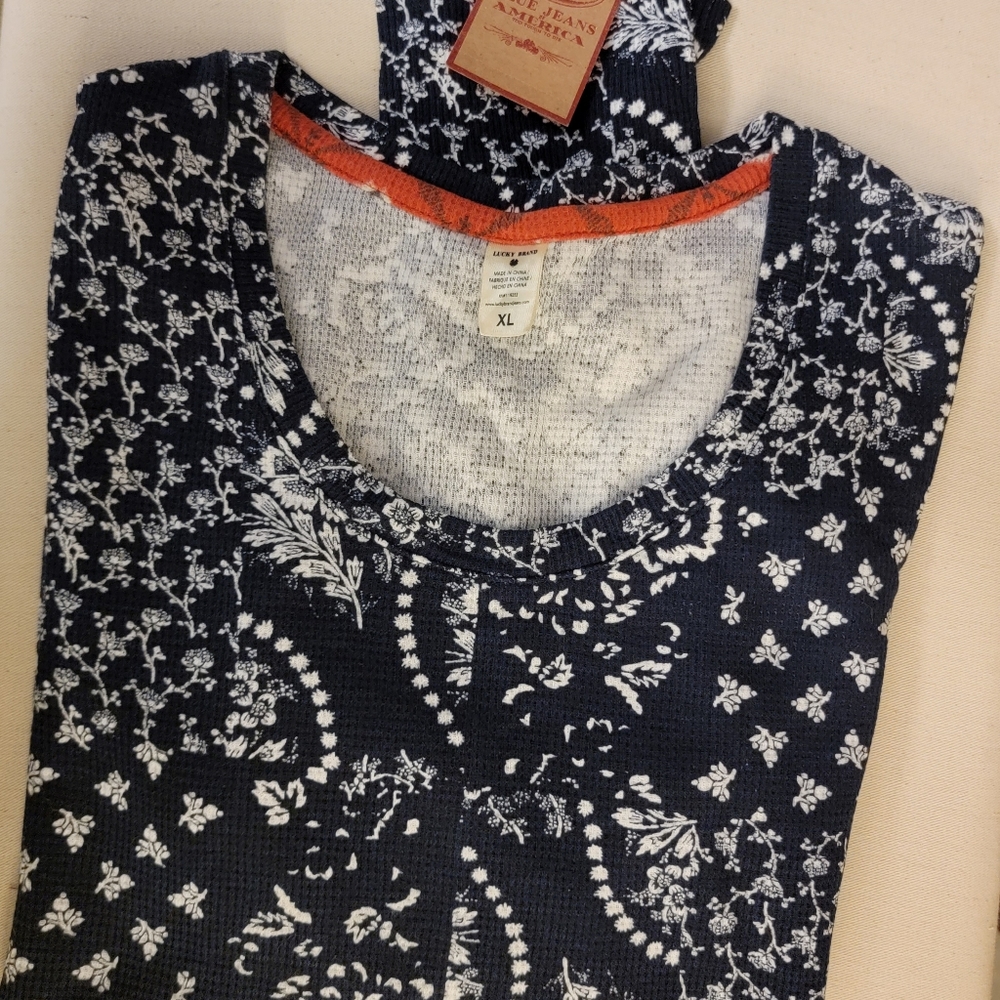 Lucky Brand Jeans thermal women's top XL NWT